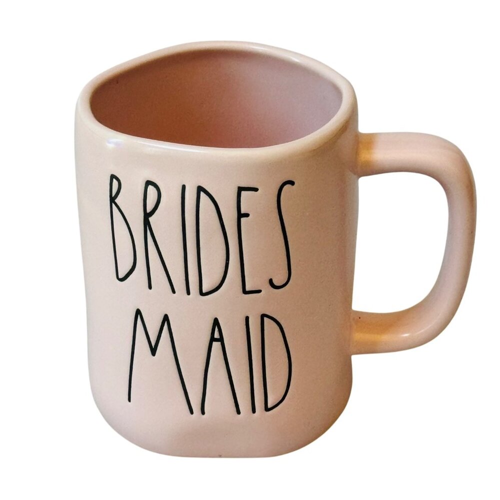 RAE DUNN COLLECTION Pink with Black Text “BRIDES MAID" Mug